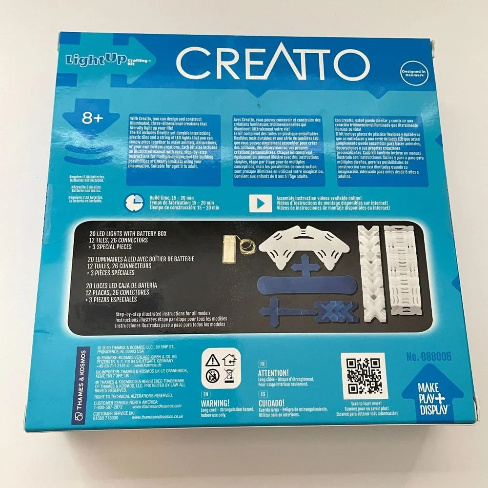 Creatto Polar Bear Light-Up 41 Pieces Craft Puzzle Thames & Kosmos 7X12 Sealed